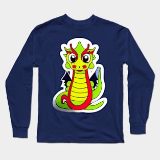 Whimsical Green Dragon: A Playful Design for T-Shirts, Mugs, and Stickers Long Sleeve T-Shirt
